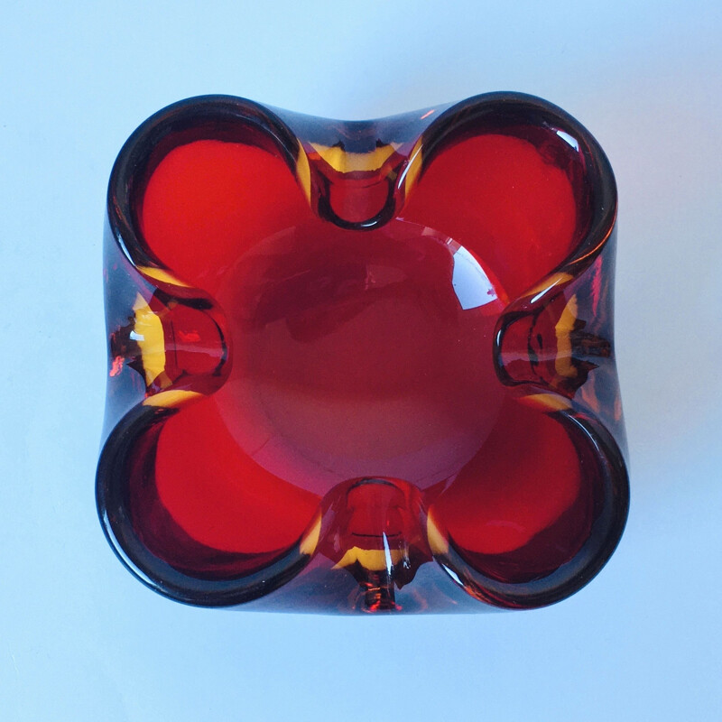 Mid-century Murano glass ashtray, Italy 1960s