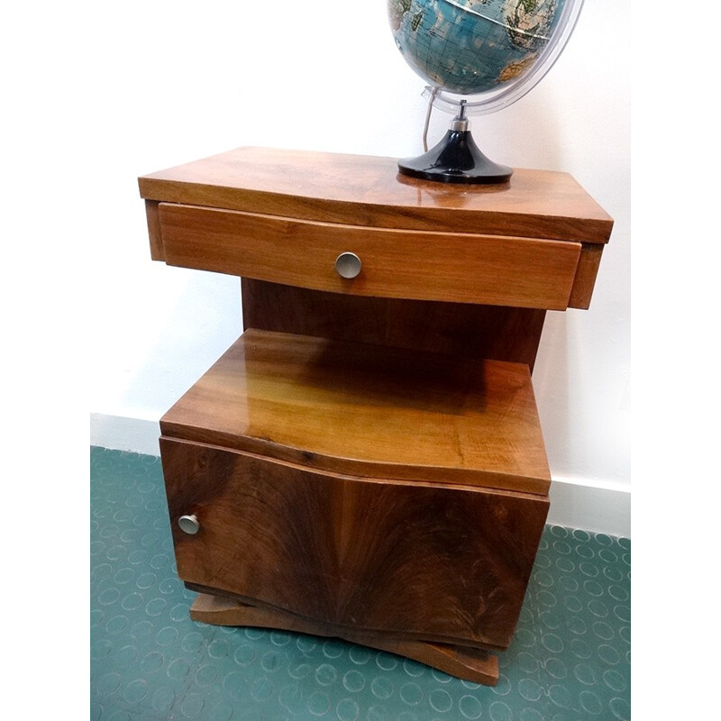 Small side table in varnished wood - 1930s