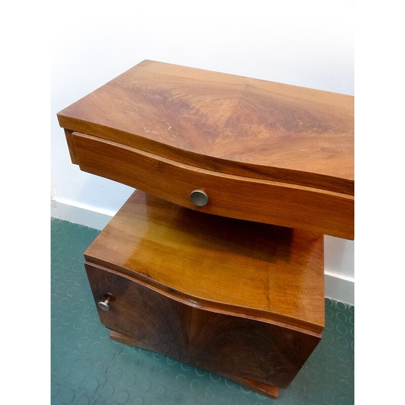 Small side table in varnished wood - 1930s