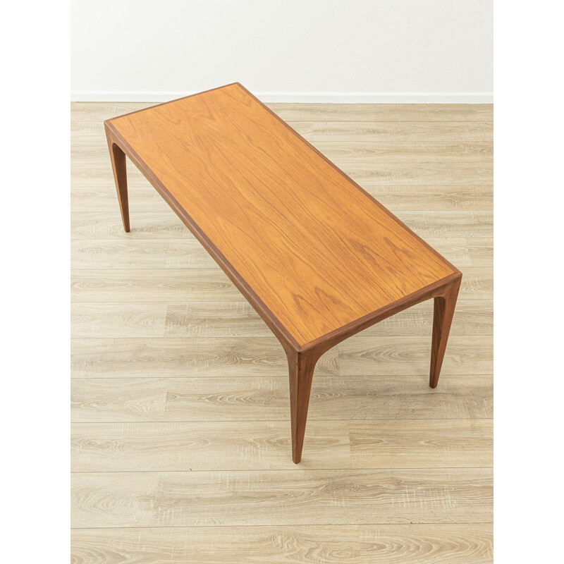 Table basse vintage en hêtre et teck, 1960