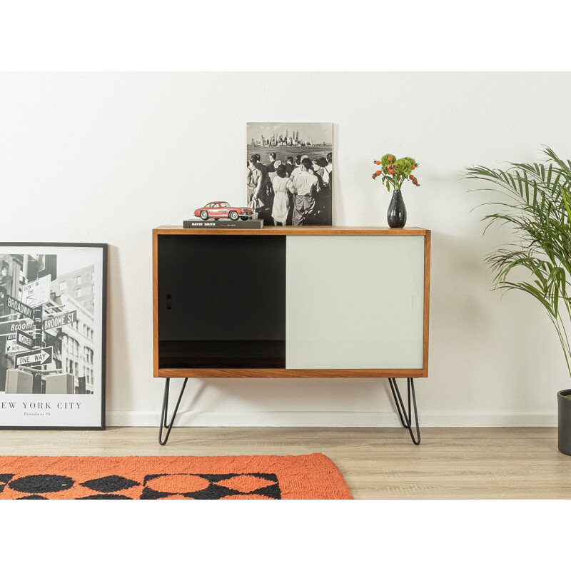 Vintage walnut highboard with doors by Oldenburger Möbelwerkstätten, Germany 1950s