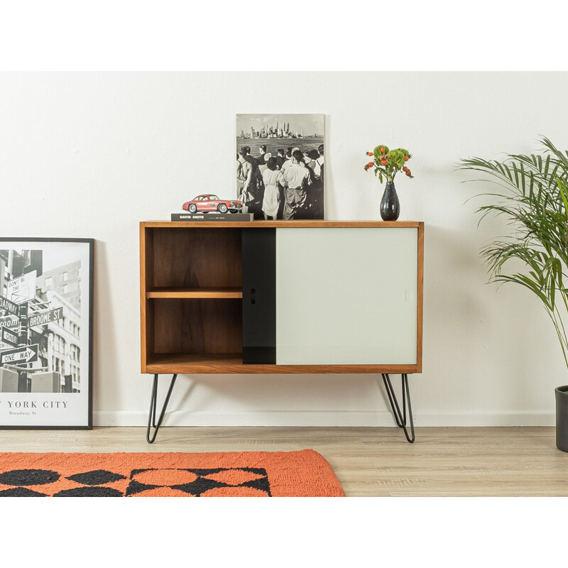 Vintage walnut highboard with doors by Oldenburger Möbelwerkstätten, Germany 1950s