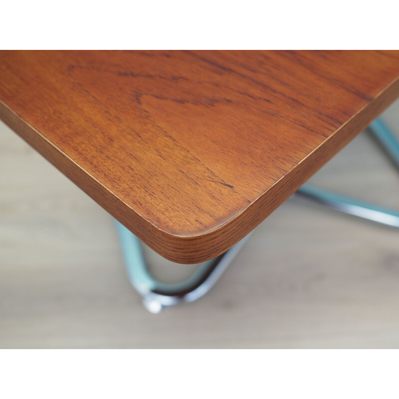 Vintage teak en metalen tafel, Denemarken 1970