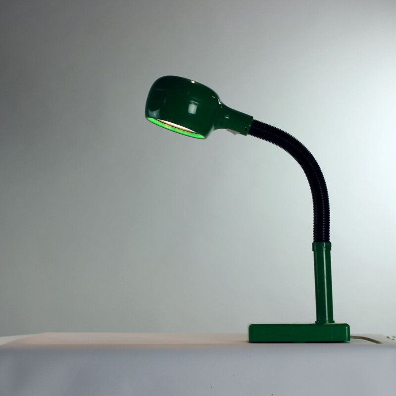 Vintage green table lamp in plastic, Hungary 1960s