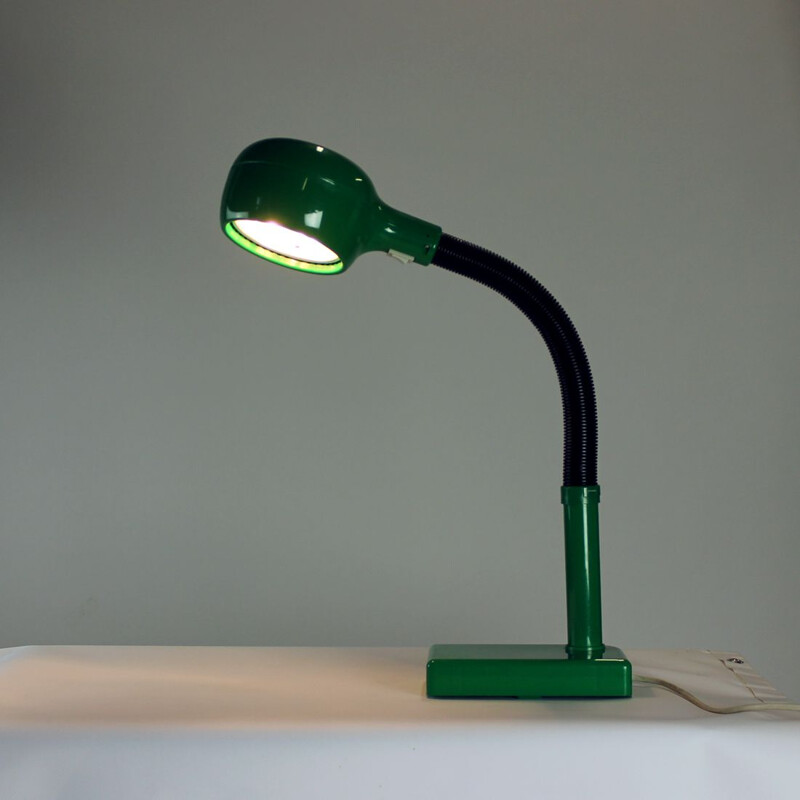 Vintage green table lamp in plastic, Hungary 1960s