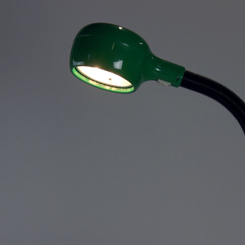 Lampe de table verte vintage en plastique, Hongrie 1960