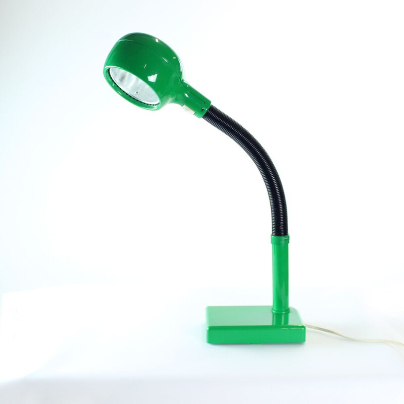 Vintage green table lamp in plastic, Hungary 1960s