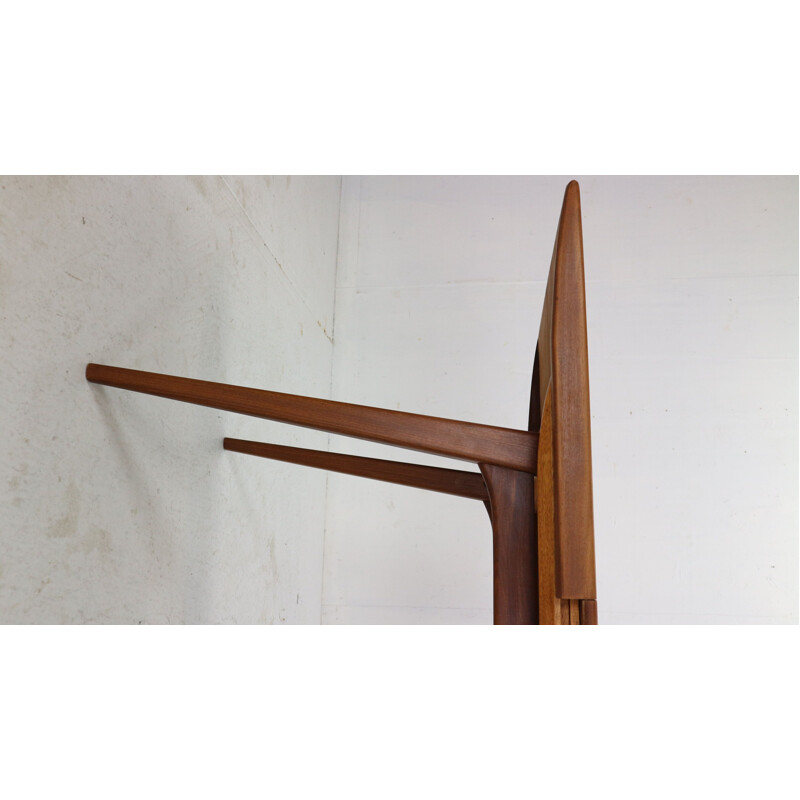 Vintage teak extendable dinning table by Louis Van Teeffelen for Wébé, 1960s