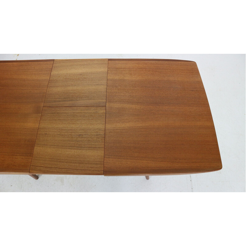 Vintage teak extendable dinning table by Louis Van Teeffelen for Wébé, 1960s