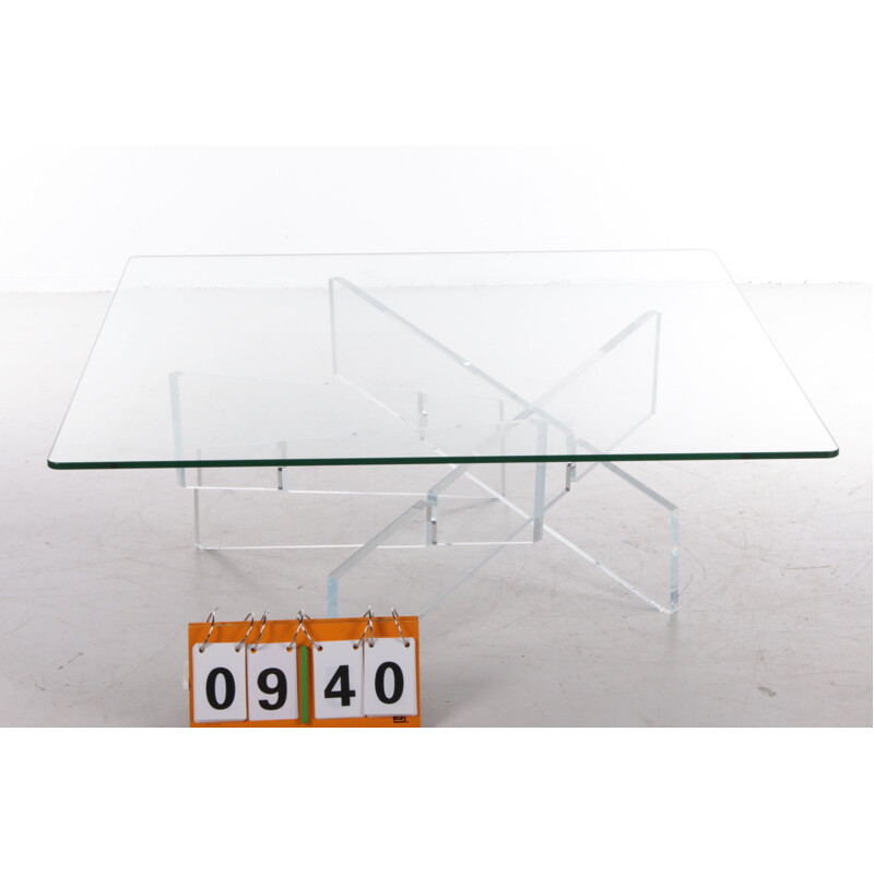 Vintage plexiglass coffee table, 1970s