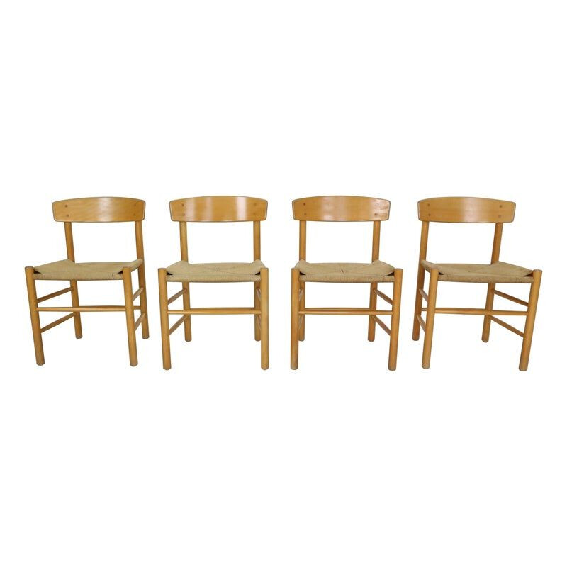 Conjunto de 4 cadeiras vintage por Børge Mogensen, 1947
