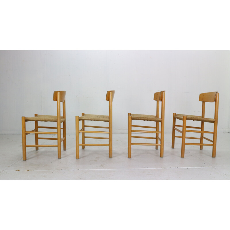 Ensemble de 4 chaises vintage de Børge Mogensen, 1947