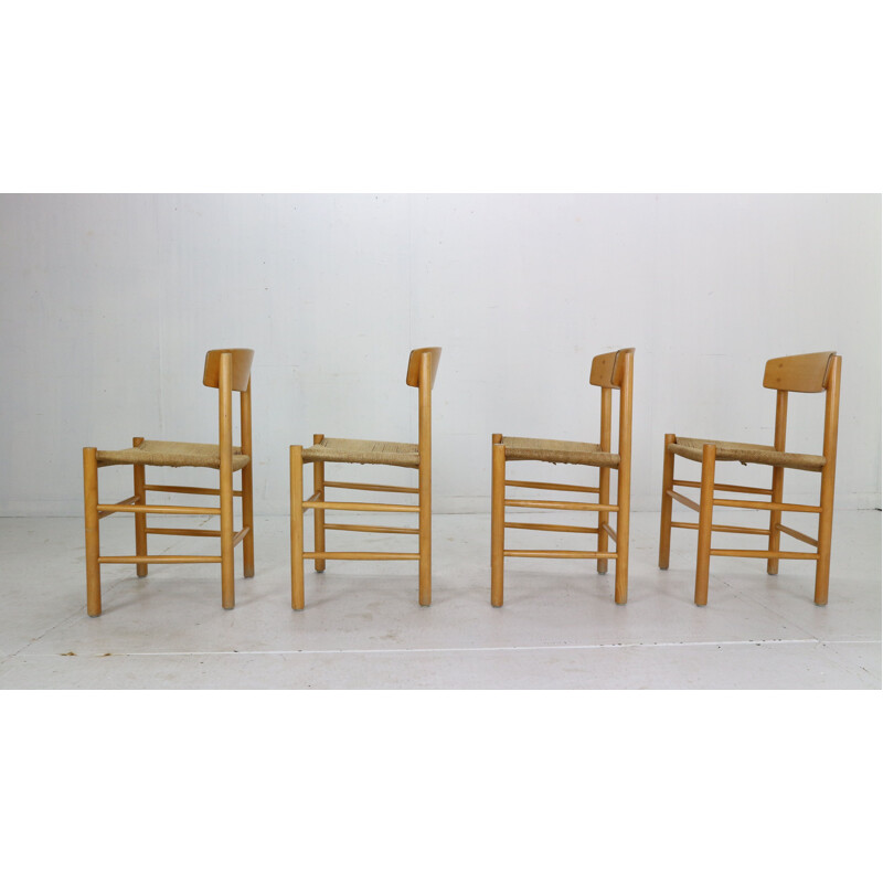 Set of 4 vintage chairs by Børge Mogensen, 1947s