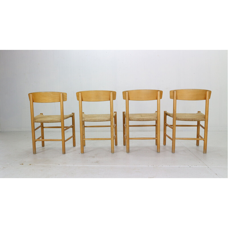 Set of 4 vintage chairs by Børge Mogensen, 1947s