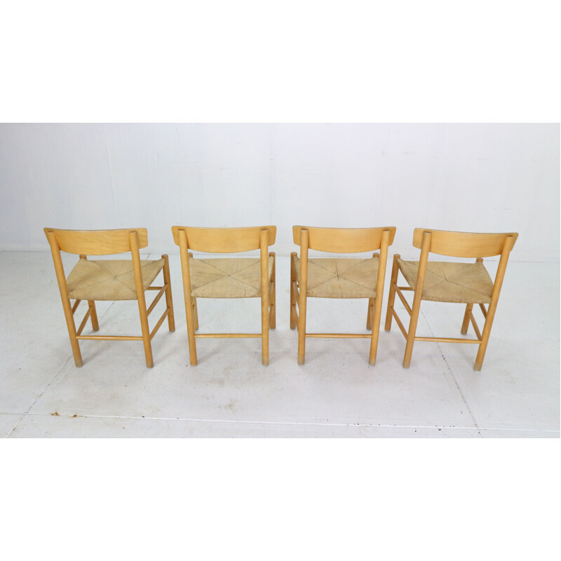 Set of 4 vintage chairs by Børge Mogensen, 1947s