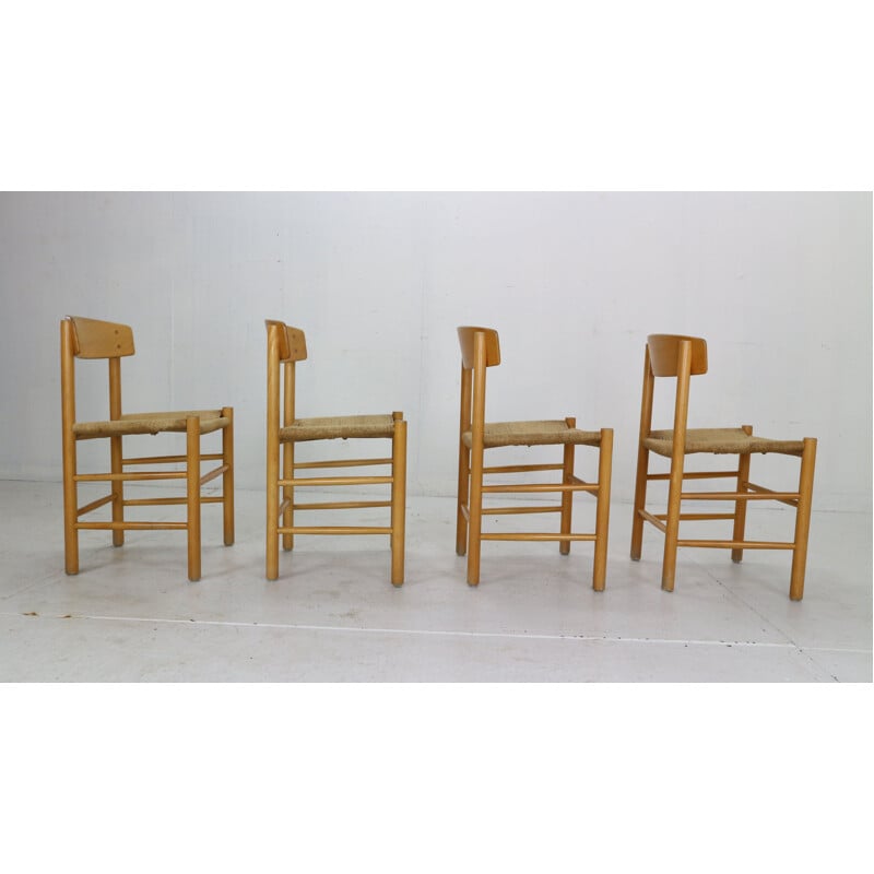 Set of 4 vintage chairs by Børge Mogensen, 1947s