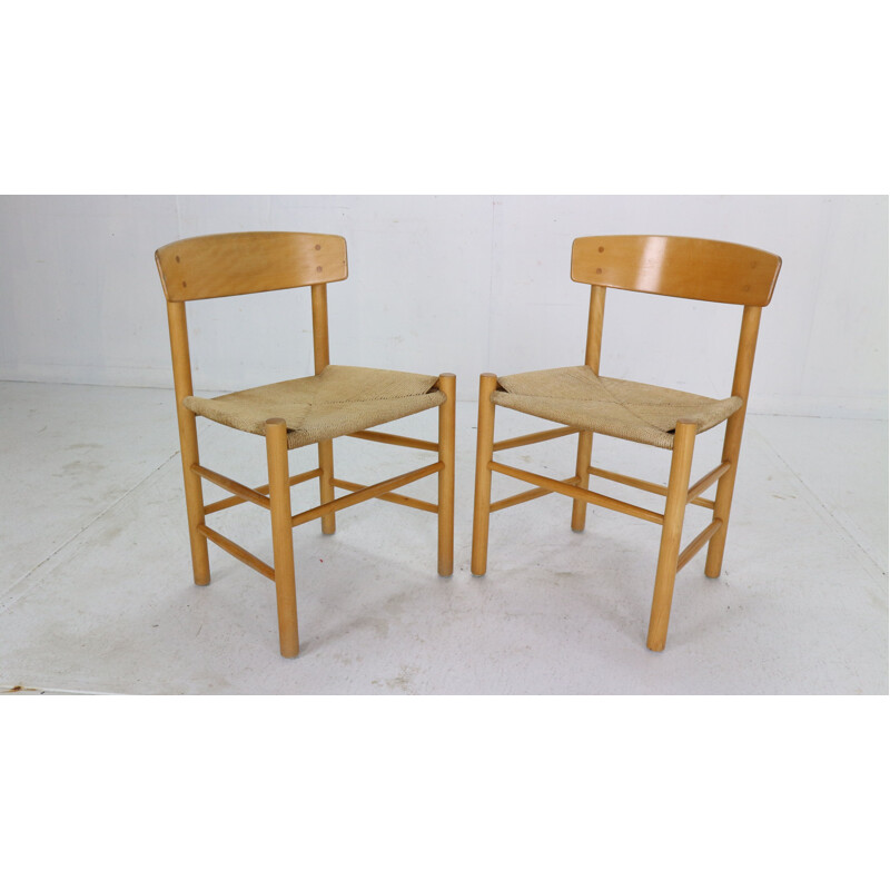 Set van 4 vintage stoelen van Børge Mogensen, 1947