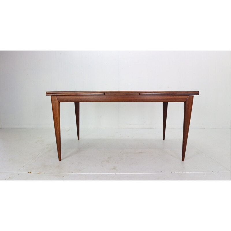 Extendable rosewood vintage dinning table no:254 by Niels Otto Møller for J.L. Møllers, 1960s