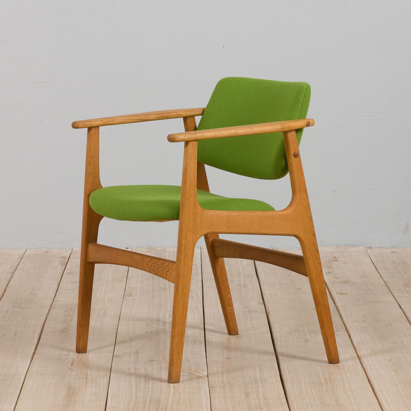 Fauteuil vintage en bois de chêne par Erik Kirkegaard, Danemark 1960