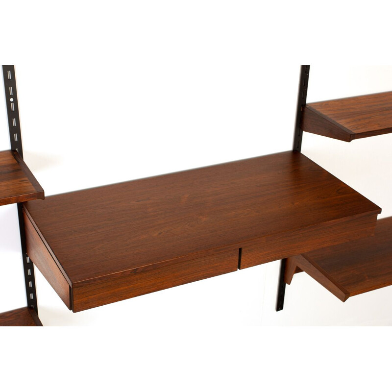 Mid century rosewood wall unit by Kai Kristiansen for Feldballes Møbelfabrik, Denmark 1960s