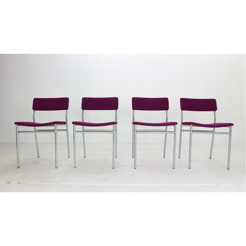 Ensemble de 4 chaises vintage par Martin Visser pour 't Spectrum Bergeijk, Pays-Bas 1960
