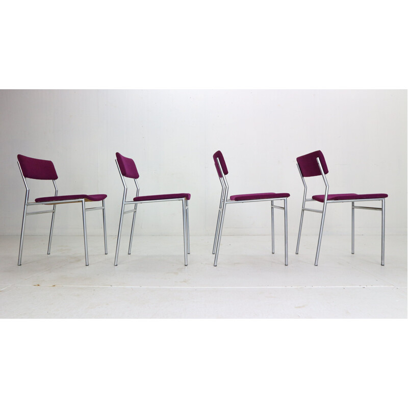 Ensemble de 4 chaises vintage par Martin Visser pour 't Spectrum Bergeijk, Pays-Bas 1960