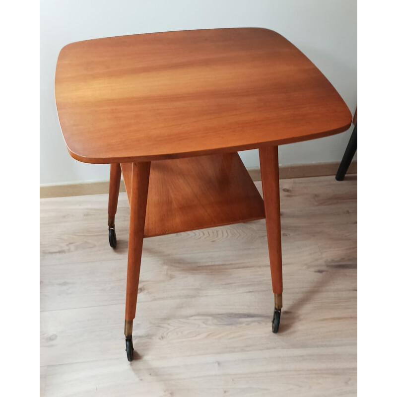 Vintage side table with turntable, 1950