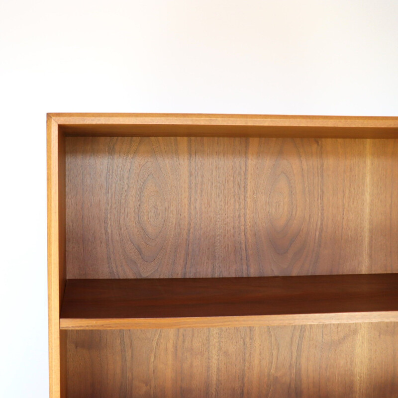 Scandinavian vintage walnut bookcase, 1970s