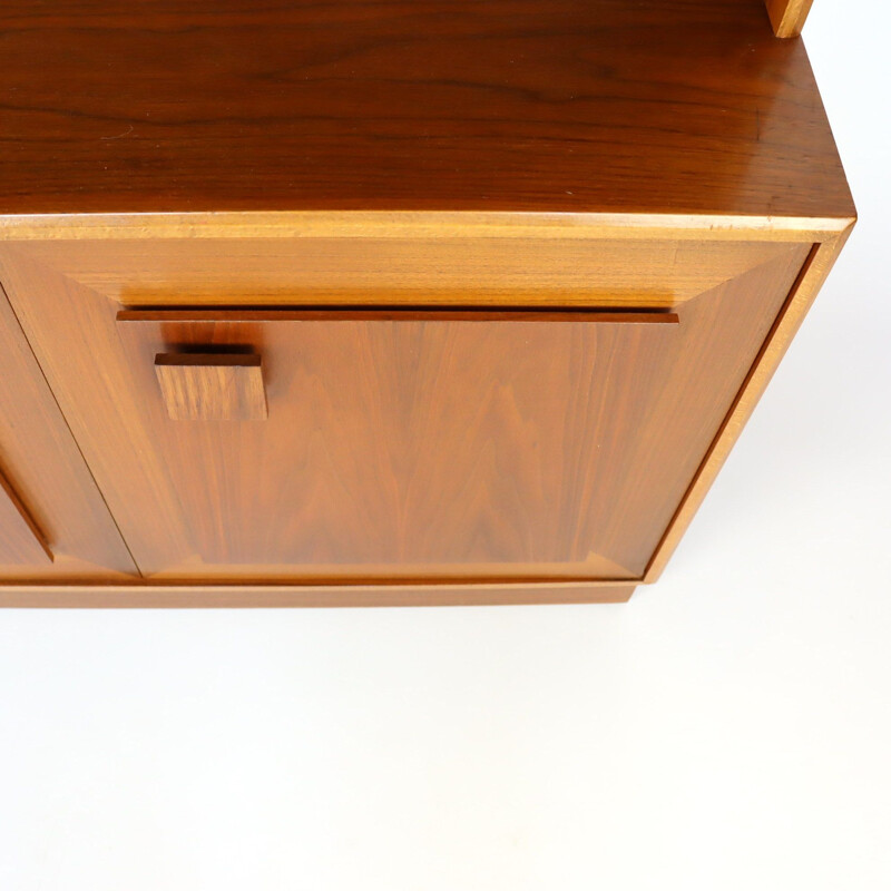 Scandinavian vintage walnut bookcase, 1970s