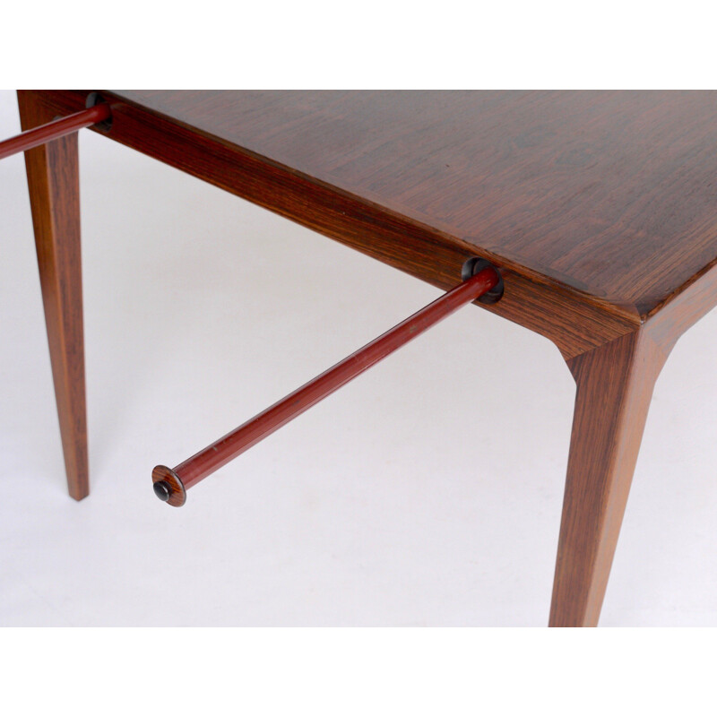 Danish vintage rosewood dining table by Poul Hundevad and Kai Winding for Hundevad & Co