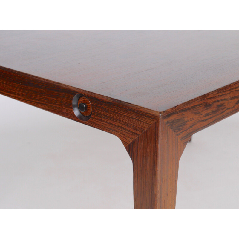 Danish vintage rosewood dining table by Poul Hundevad and Kai Winding for Hundevad & Co