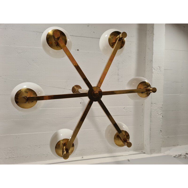 Vintage Perzel chandelier "Salle Pleyel" model