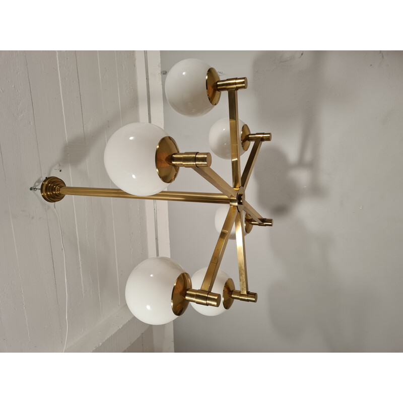 Vintage Perzel chandelier "Salle Pleyel" model