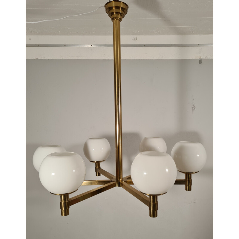 Vintage Perzel chandelier "Salle Pleyel" model