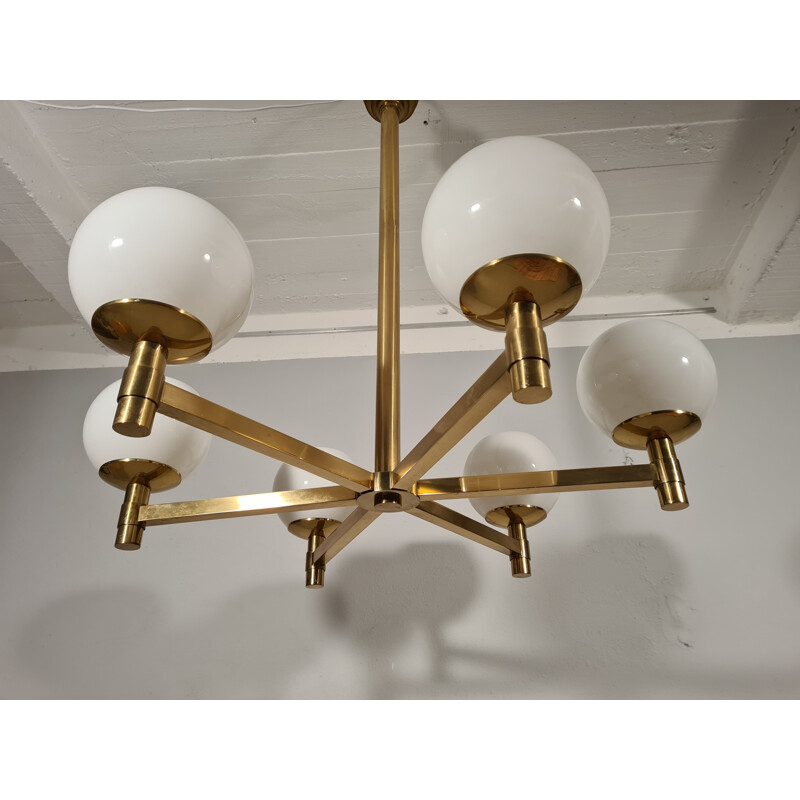 Vintage Perzel chandelier "Salle Pleyel" model