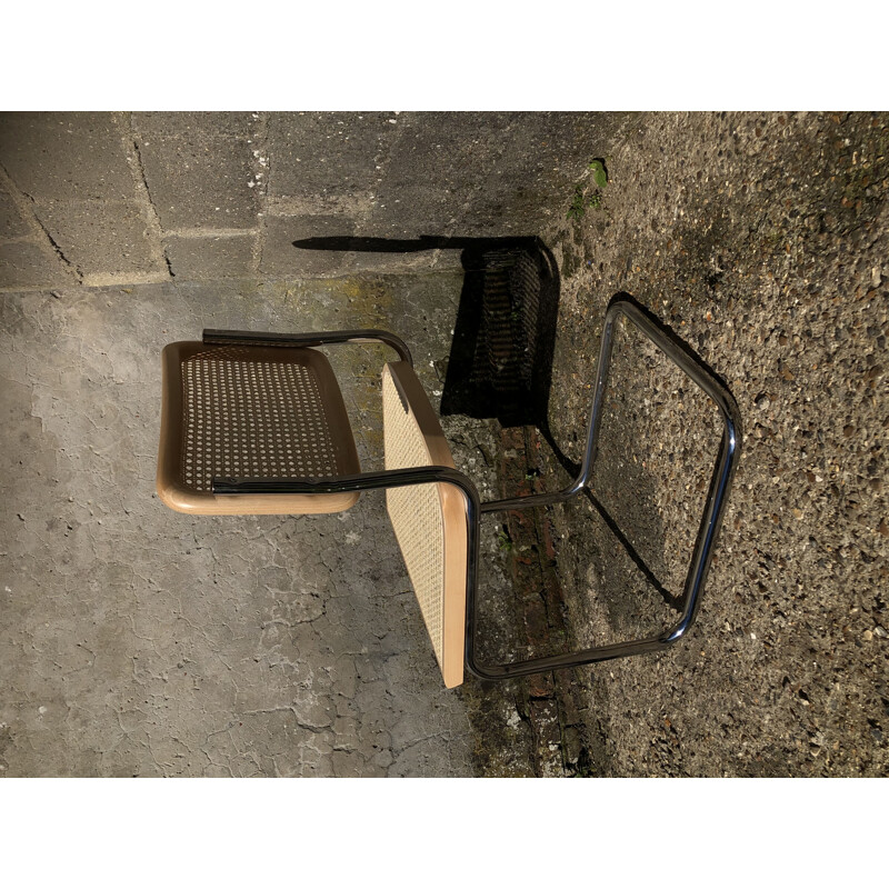 Set van 4 vintage b32 cesca beukenhouten stoelen van Marcel Breuer, Italië