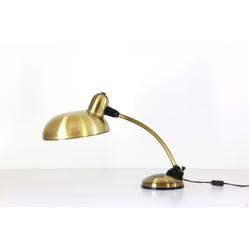 Bauhaus vintage brass table lamp, 1950s