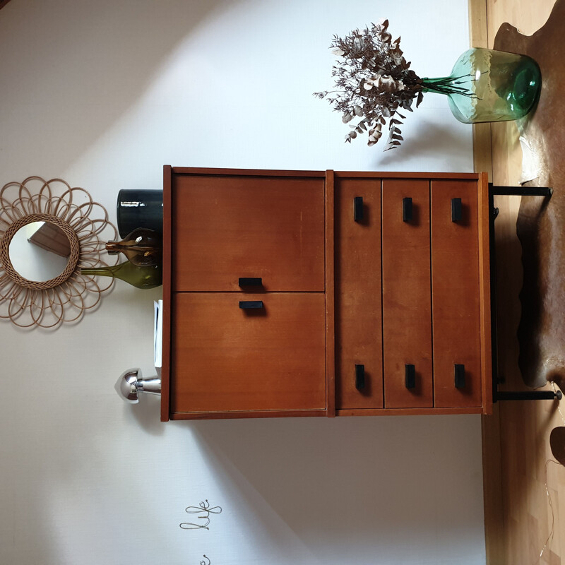 Vintage teak chest of drawers with 3 drawers