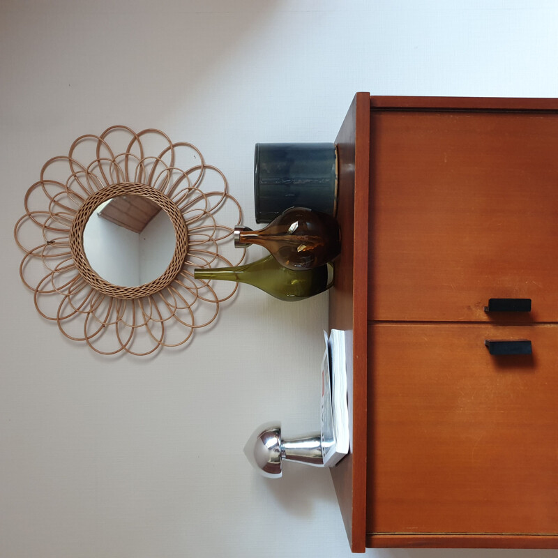 Vintage teak chest of drawers with 3 drawers