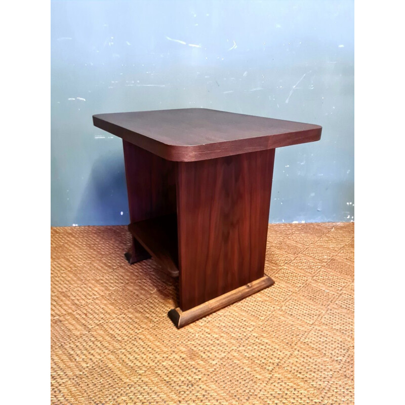 Art Deco vintage mahogany side table, 1920s