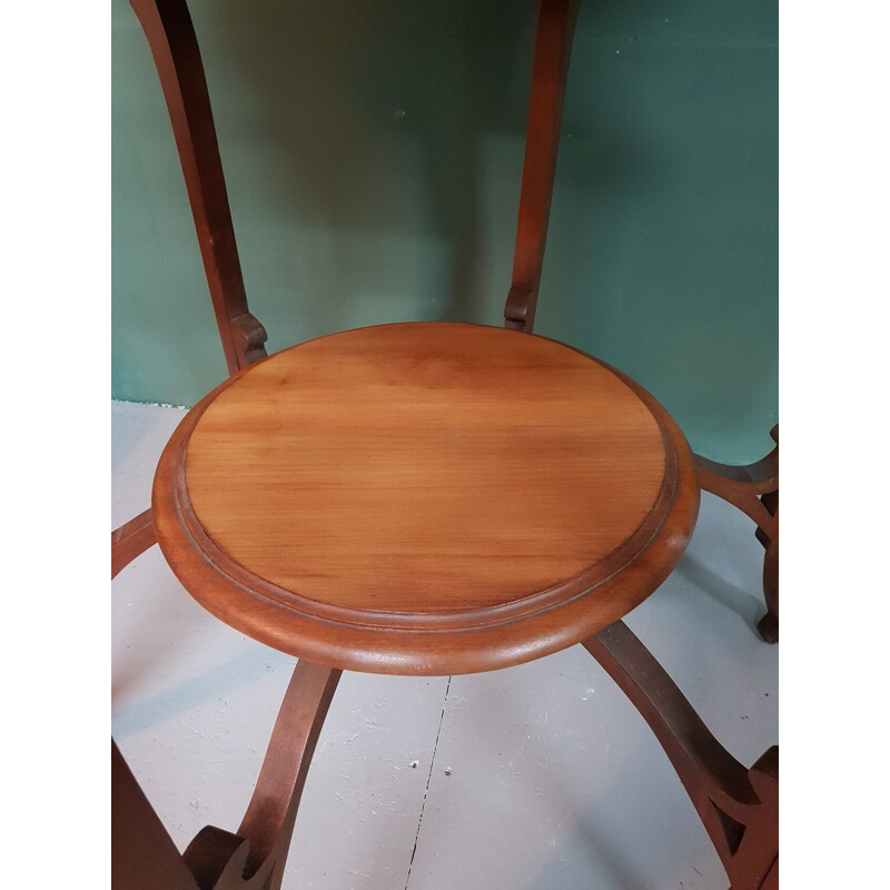 French Art Nouveau vintage mahogany side table, 1930s