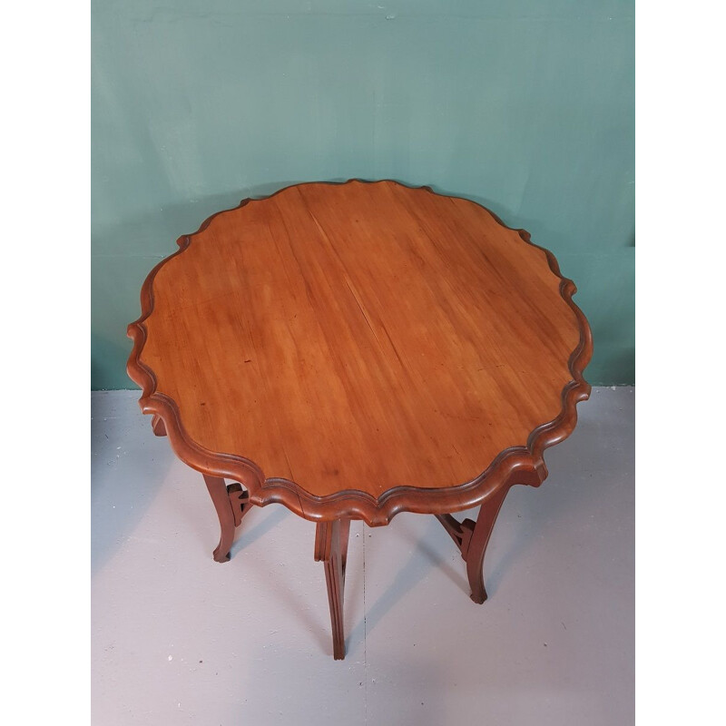 French Art Nouveau vintage mahogany side table, 1930s