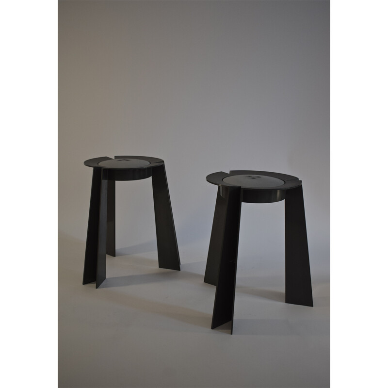 Pair of vintage "Trick" stools by Alessandro Mendini for Vanini, 1988