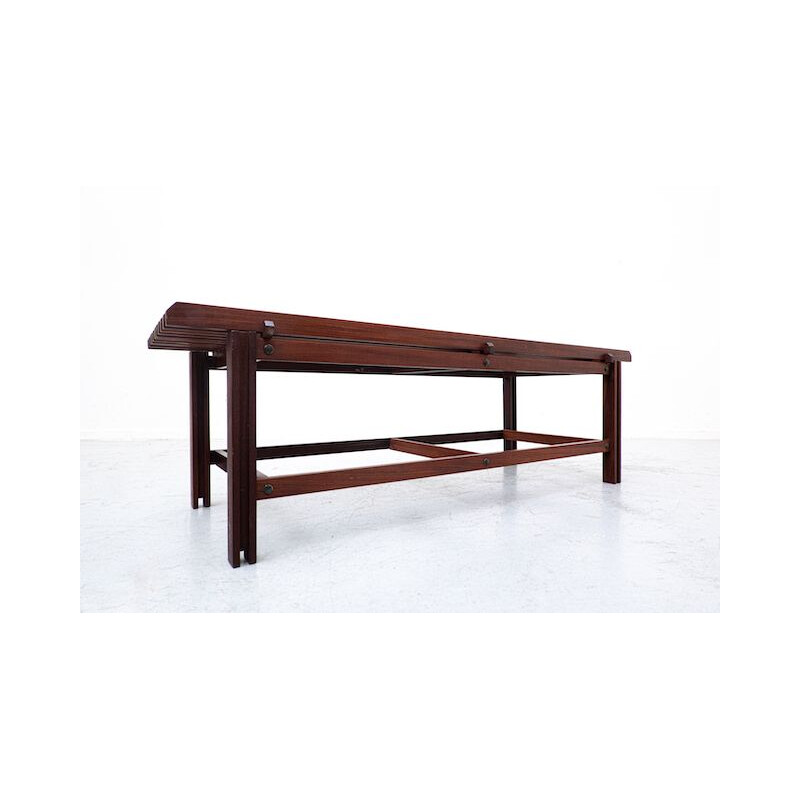 Mid-century Italian bench in teak, 1960s