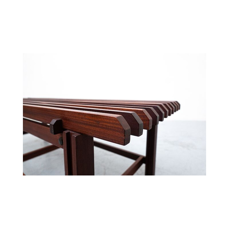 Mid-century Italian bench in teak, 1960s