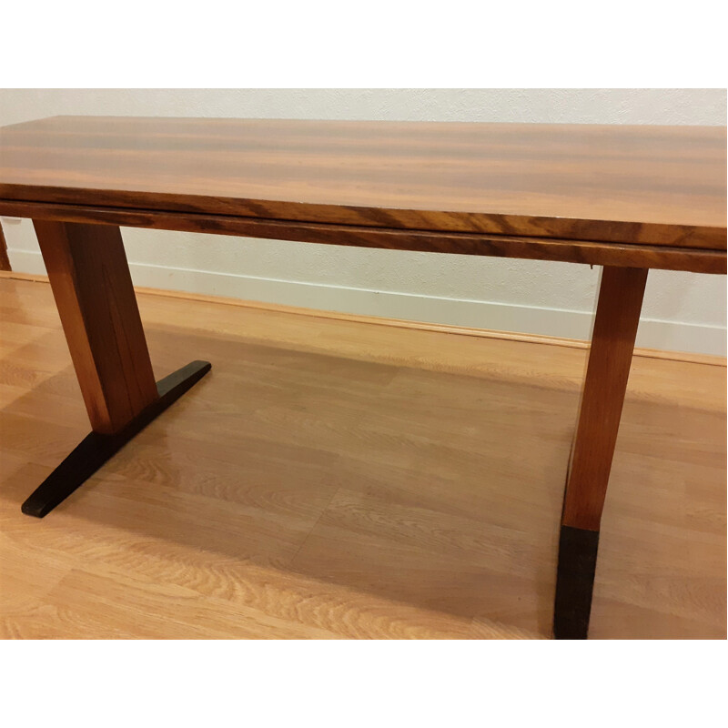 Vintage coffee table with double top in rosewood, Denmark 1960s