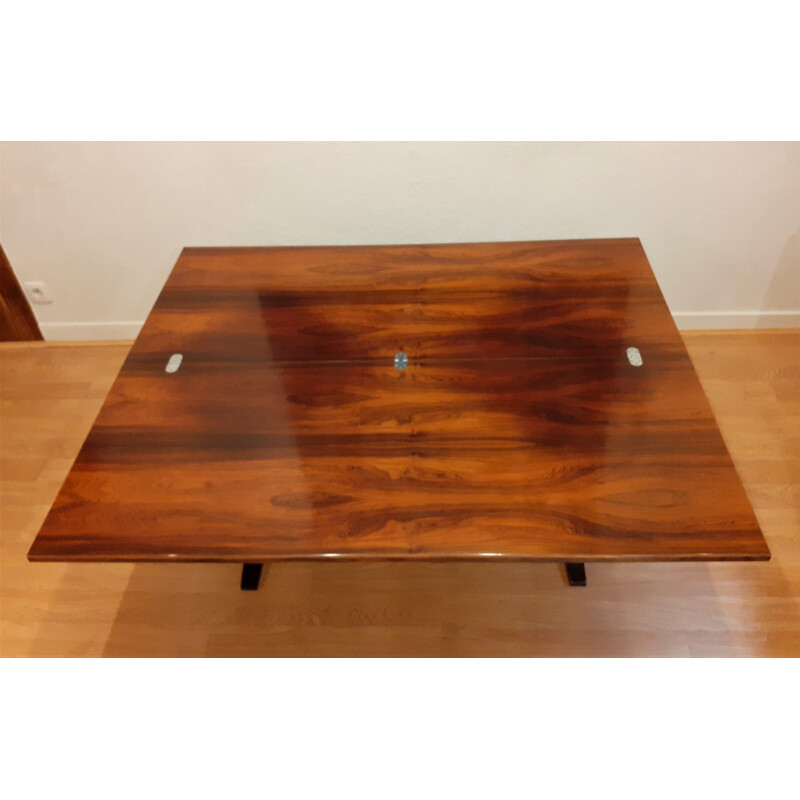 Vintage coffee table with double top in rosewood, Denmark 1960s