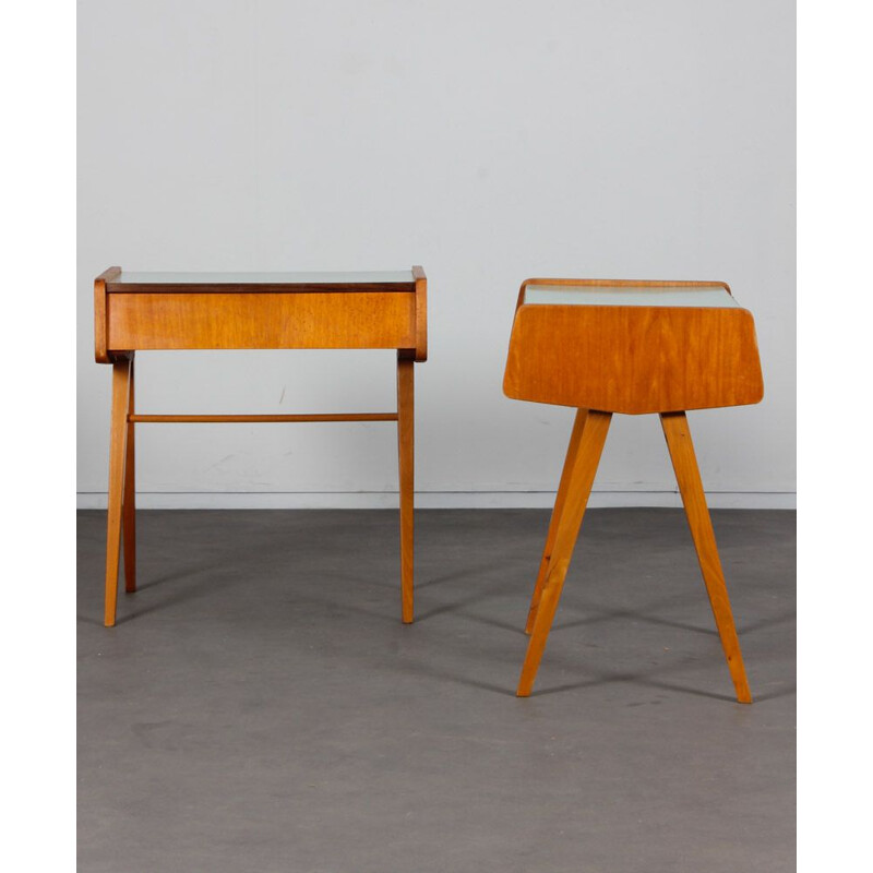 Pair of vintage wood and formica night stands, 1970