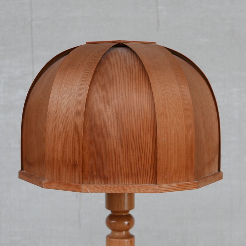 Pine mid-century floor lamp, 1970s