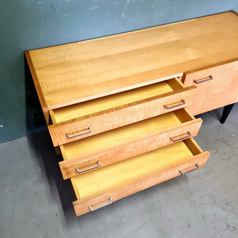 Vintage birch wood sideboard, 1960s